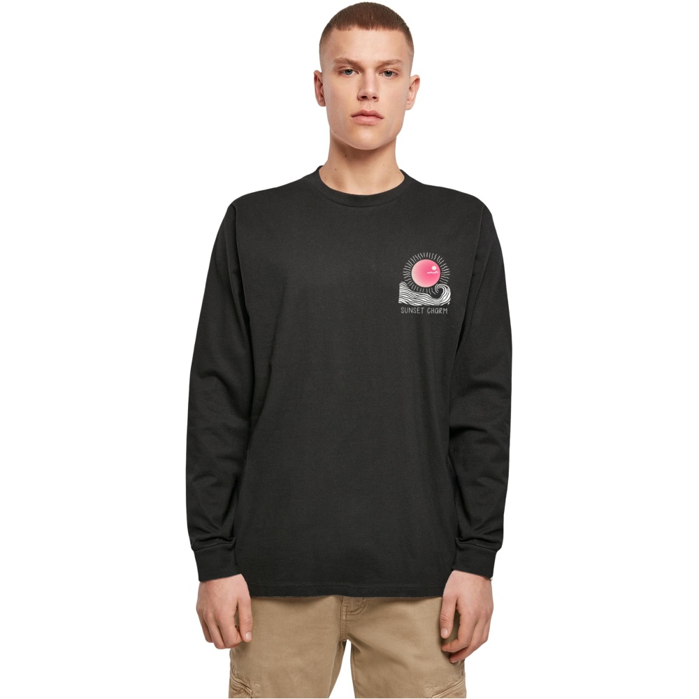 Merchcode - Sunset Charm With Cuffrib Top à manches longues - Noir